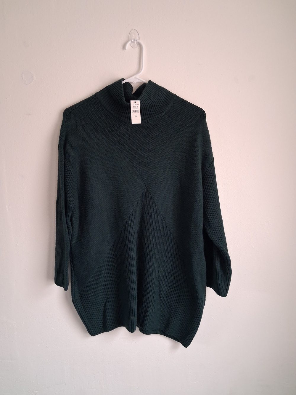 Talbots Dark Green Ribbed Turtleneck Sweater